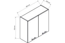 Szafka kuchenna W80 SU Max – 9 kolorów – szafka górna 80 cm z suszarką do naczyń