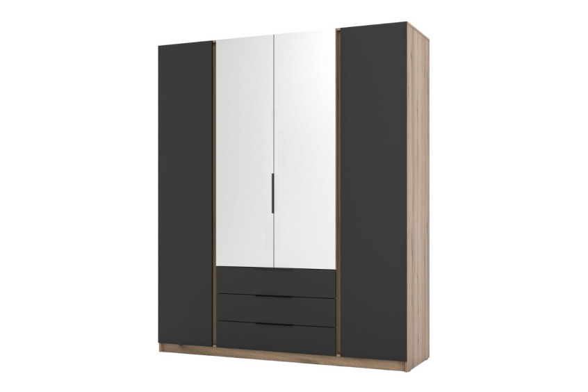 Szafa ubraniowa Kaja 2F 2 lustro 3S EV-BL