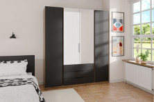 Szafa Kaja 2F 2 lustra 3S EV-BL – elegancka i pojemna garderoba