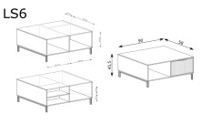 Stolik kawowy Linkastyle LS-6 – forma, która przyciąga wzrok