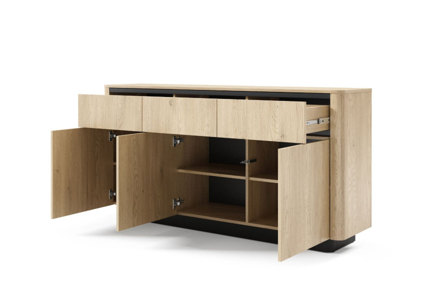Komoda Vireo 163 3S3D – elegancka komoda dąb naturalny